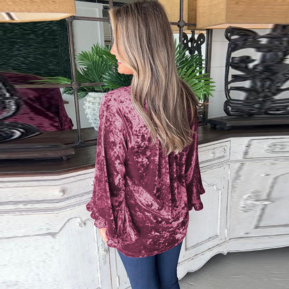 Women's Casual Loose Long Sleeve Top Comfortable Polyester 6