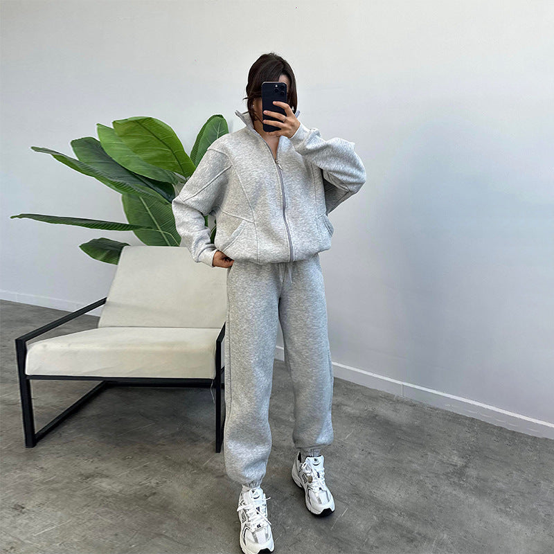 Women's Jogging Set Comfortable Cotton Blend Sweat Suit for Active Lifestyle 3