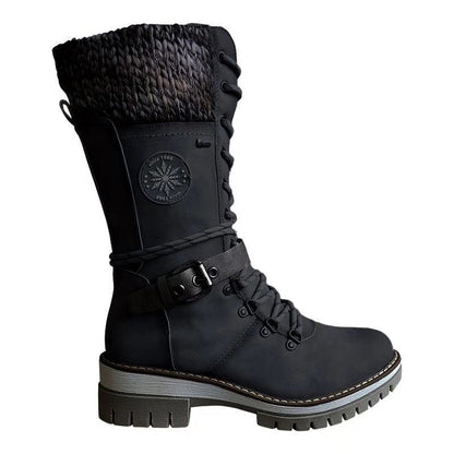 Women's Elegant High Heel Winter Boots for Plus Sizes 11