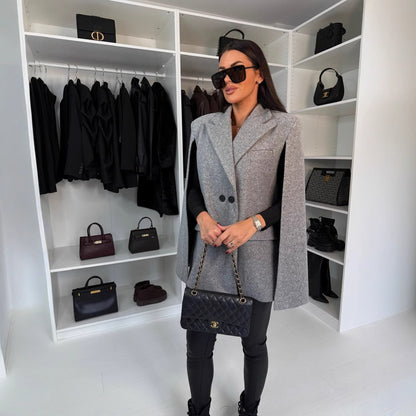 Women's Elegant Oversized Shawl Coat Comfortable Soft Fabric 2