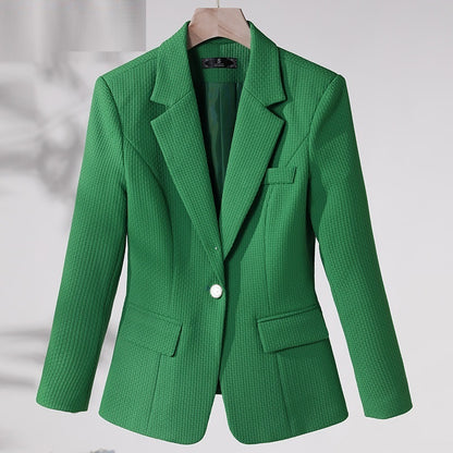 Women's Casual Suit Jacket with Collar for Commuting in Polyester 1